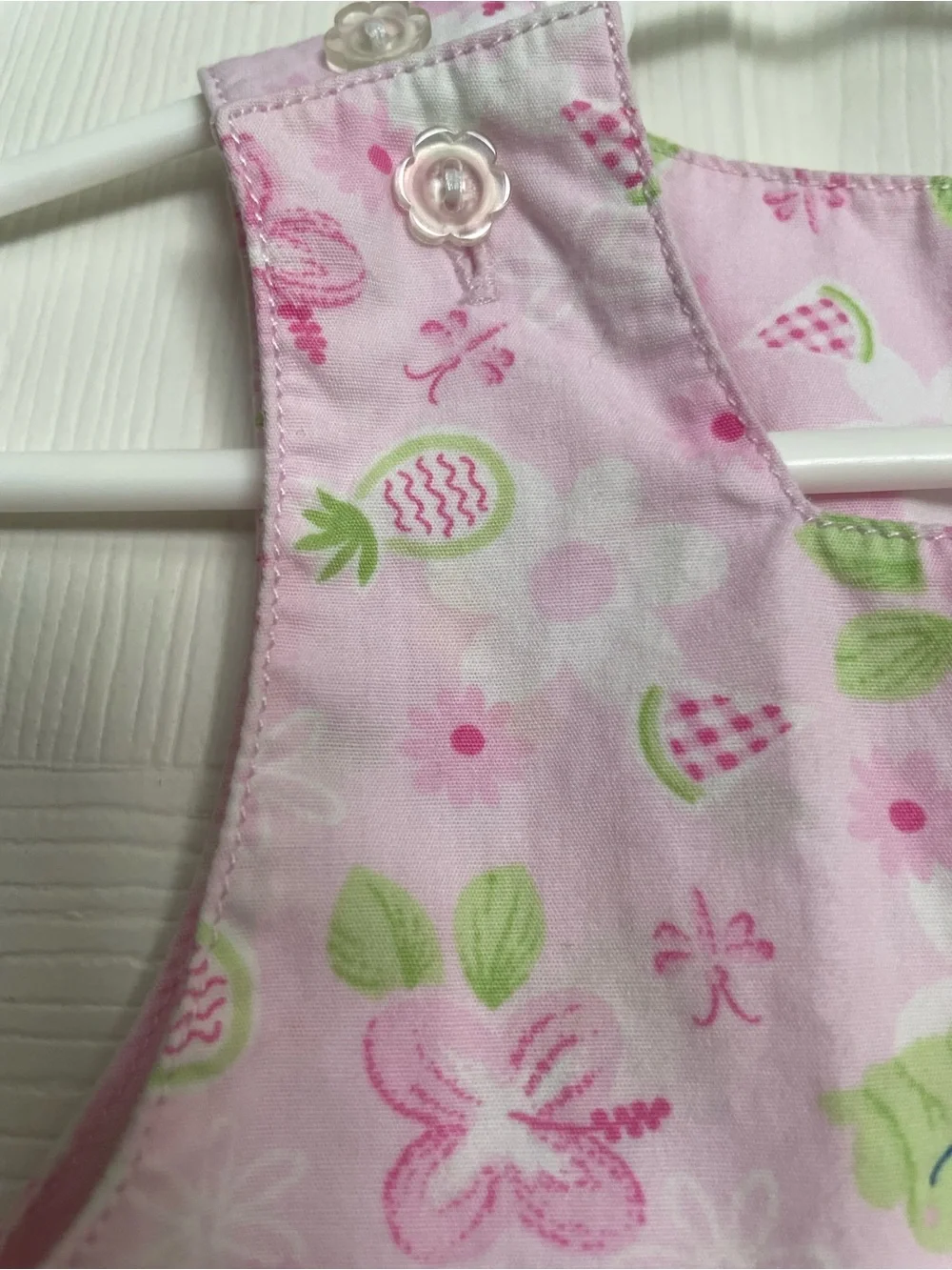 Chelsea’s Corner 100% Cotton 18-24 mo Pink Floral & Green Frog Sleeveless Dress